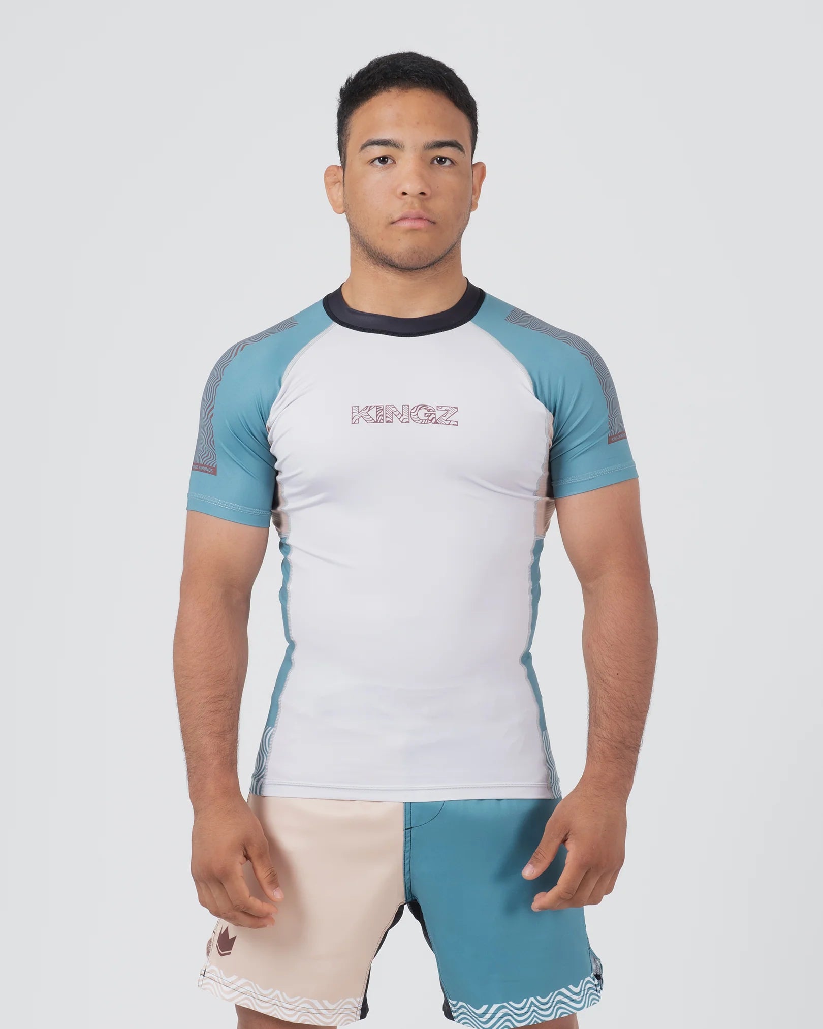 KINGZ Flow Rövid Ujjú Rashguard - Barna