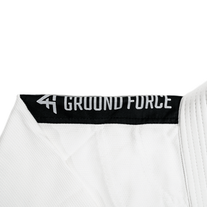Kimono Copii Brazilian Jiu Jitsu GROUND FORCE Basic Gi - Alb