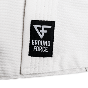Kimono Copii Brazilian Jiu Jitsu GROUND FORCE Basic Gi - Alb