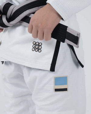 Kimono Copii Brazilian Jiu Jitsu KINGZ Nano 3.0 Gi - Alb - ( Varianta 2024 )