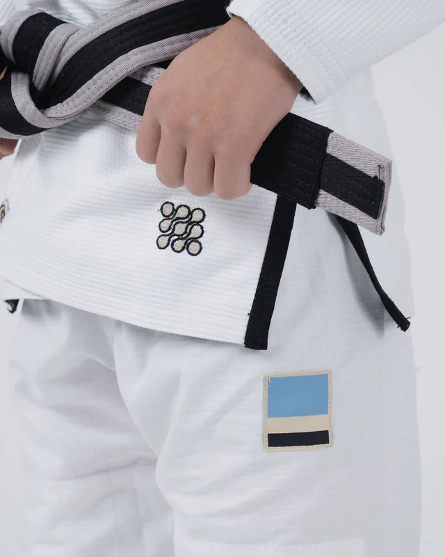 Kimono Copii Brazilian Jiu Jitsu KINGZ Nano 3.0 Gi - Alb - ( Varianta 2024 )