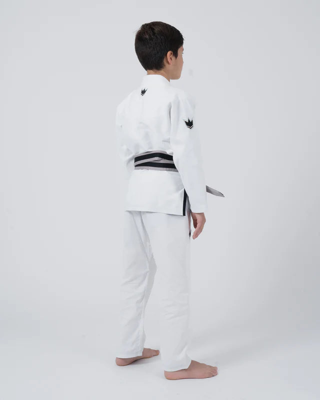 Kimono Copii Brazilian Jiu Jitsu KINGZ Nano 3.0 Gi - Alb - ( Varianta 2024 )