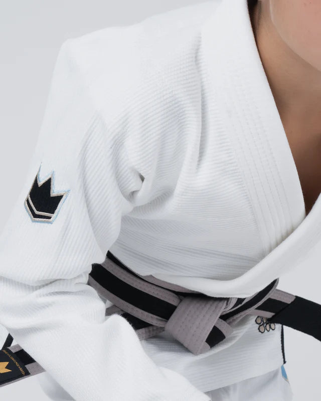 Kimono Copii Brazilian Jiu Jitsu KINGZ Nano 3.0 Gi - Alb - ( Varianta 2024 )
