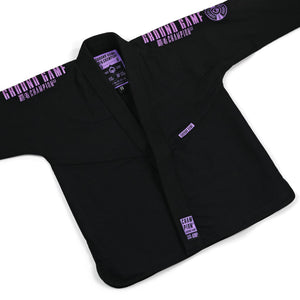 Kimono Femei Brazilian Jiu Jitsu GROUND GAME Champion 3.0 Lavender - Negru
