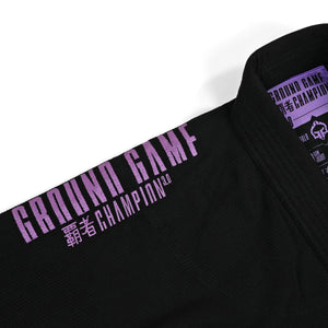 Kimono Femei Brazilian Jiu Jitsu GROUND GAME Champion 3.0 Lavender - Negru