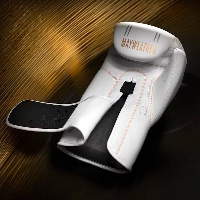 Manusi Box HAYABUSA X MAYWEATHER Contender - Alb / Auriu