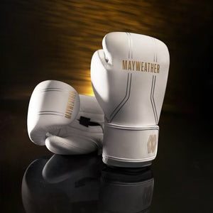 Manusi Box HAYABUSA X MAYWEATHER Contender - Alb / Auriu