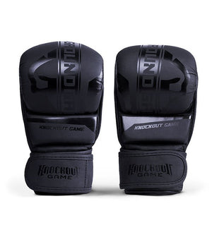 Manusi MMA Sparring Stripe Black ( 100% Piele Naturala )