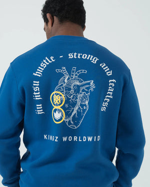 KINGZ Hoodie/Sweatshirt Bluza KINGZ Fearless Crew - Albastra