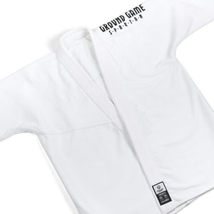 Ground Game BJJ GI Kimono Copii Brazilian Jiu Jitsu GROUND GAME Spartan - Alb