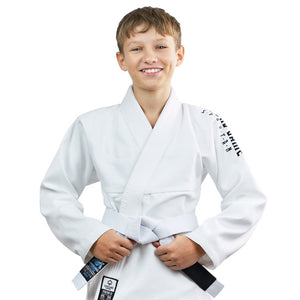 Ground Game BJJ GI Kimono Copii Brazilian Jiu Jitsu GROUND GAME Spartan - Alb