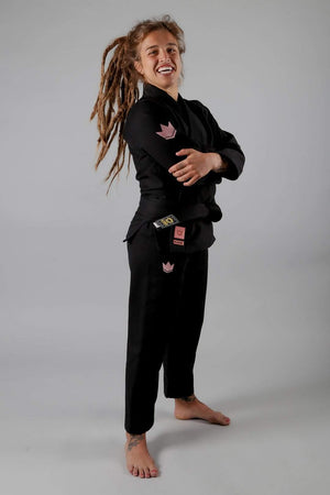 KINGZ BJJ GI KINGZ The ONE Womens Jiu Jitsu Gi - Black/Rose Gold - FREE White Belt