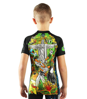 Ground Game Rashguard Brasil Kids short sleeve
