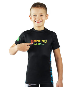 Ground Game Rashguard Brasil Kids short sleeve