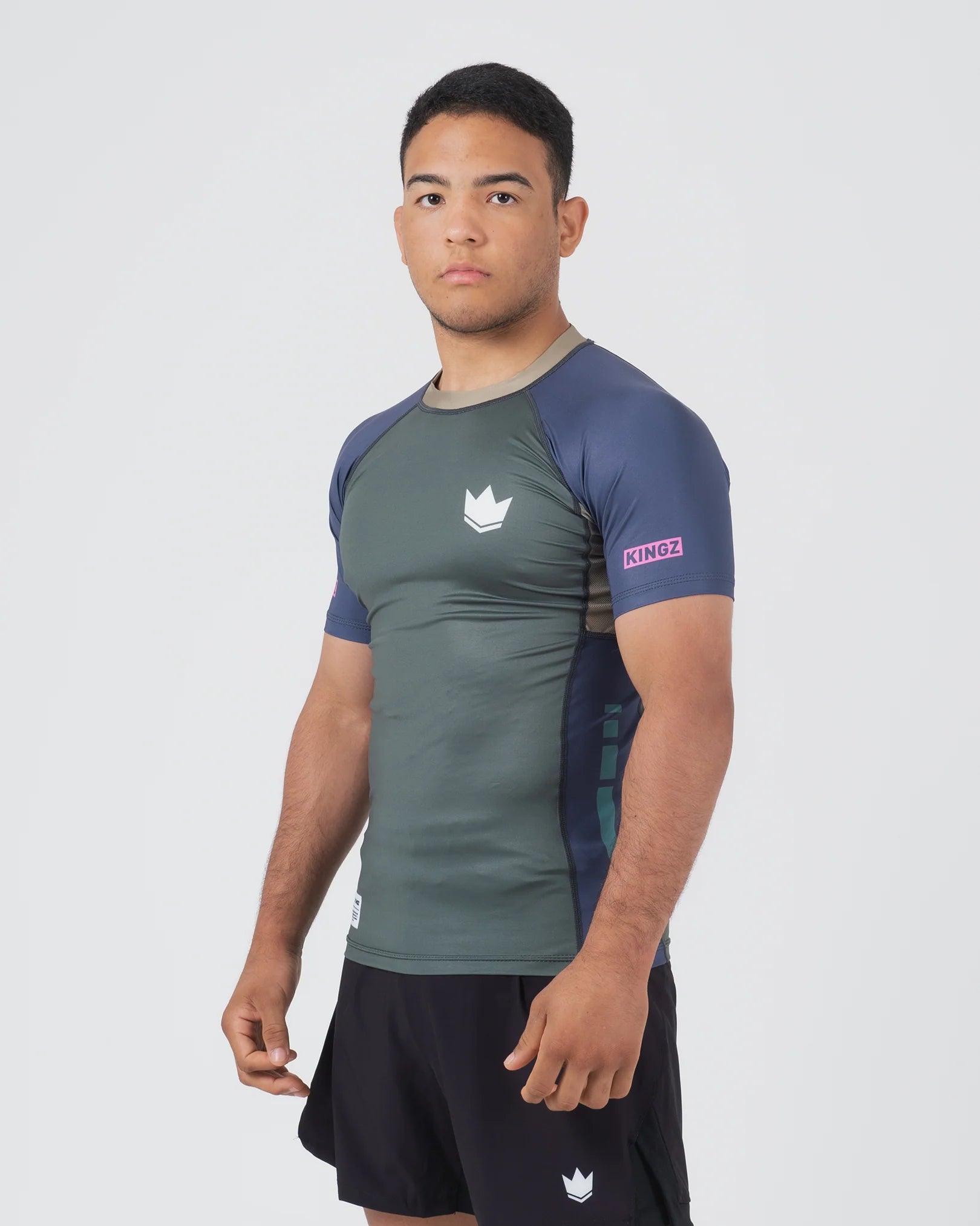 KINGZ Draft Rövid Ujjú Rashguard - Zöld 