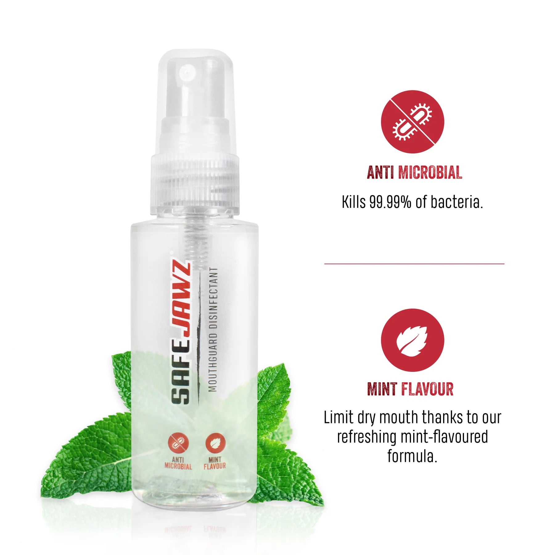 SAFEJAWZ antibakteriális spray (fogvédő tisztításhoz)