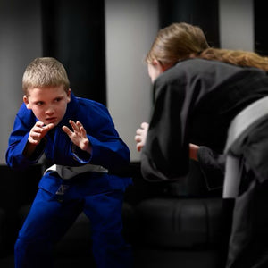 Kimono Copii Brazilian Jiu Jitsu HAYABUSA Essential - Negru ( Centura Alba Inclusa )