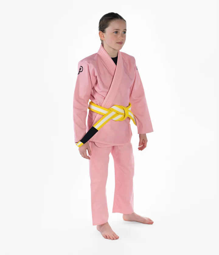 Kimono Copii Brazilian Jiu Jitsu PROGRESS The Academy -  Roz(Centura Alba Inclusa)