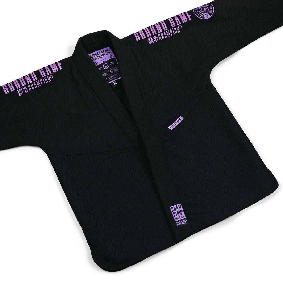 Kimono Femei Brazilian Jiu Jitsu GROUND GAME Champion 3.0  Lavender - Negru
