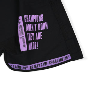 Kimono Femei Brazilian Jiu Jitsu GROUND GAME Champion 3.0  Lavender - Negru