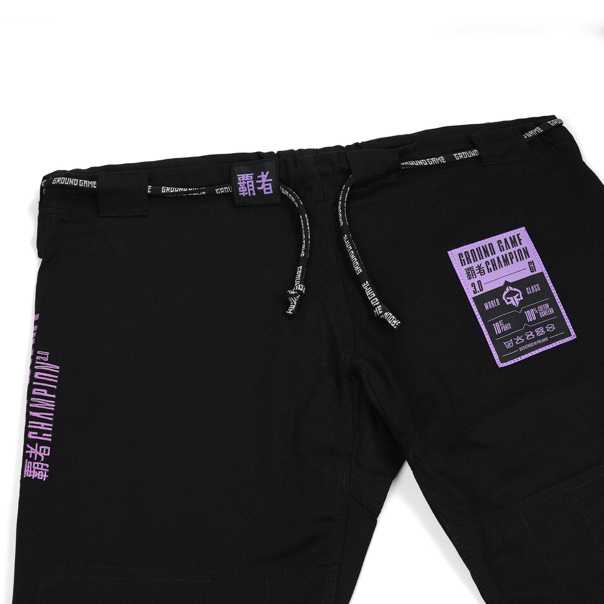 Kimono Femei Brazilian Jiu Jitsu GROUND GAME Champion 3.0  Lavender - Negru