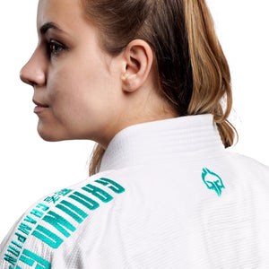 Kimono Femei Brazilian Jiu Jitsu GROUND GAME Champion 3.0 Mint - Alb