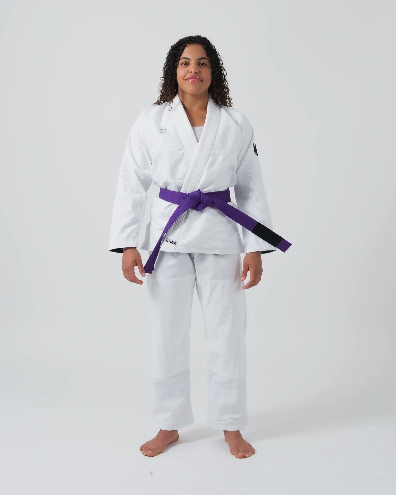 Kimono Femei Brazilian Jiu Jitsu KINGZ Kore V2 - Alb