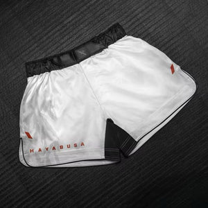 Short BJJ / MMA HAYABUSA Apex Mid-Thigh - Alb