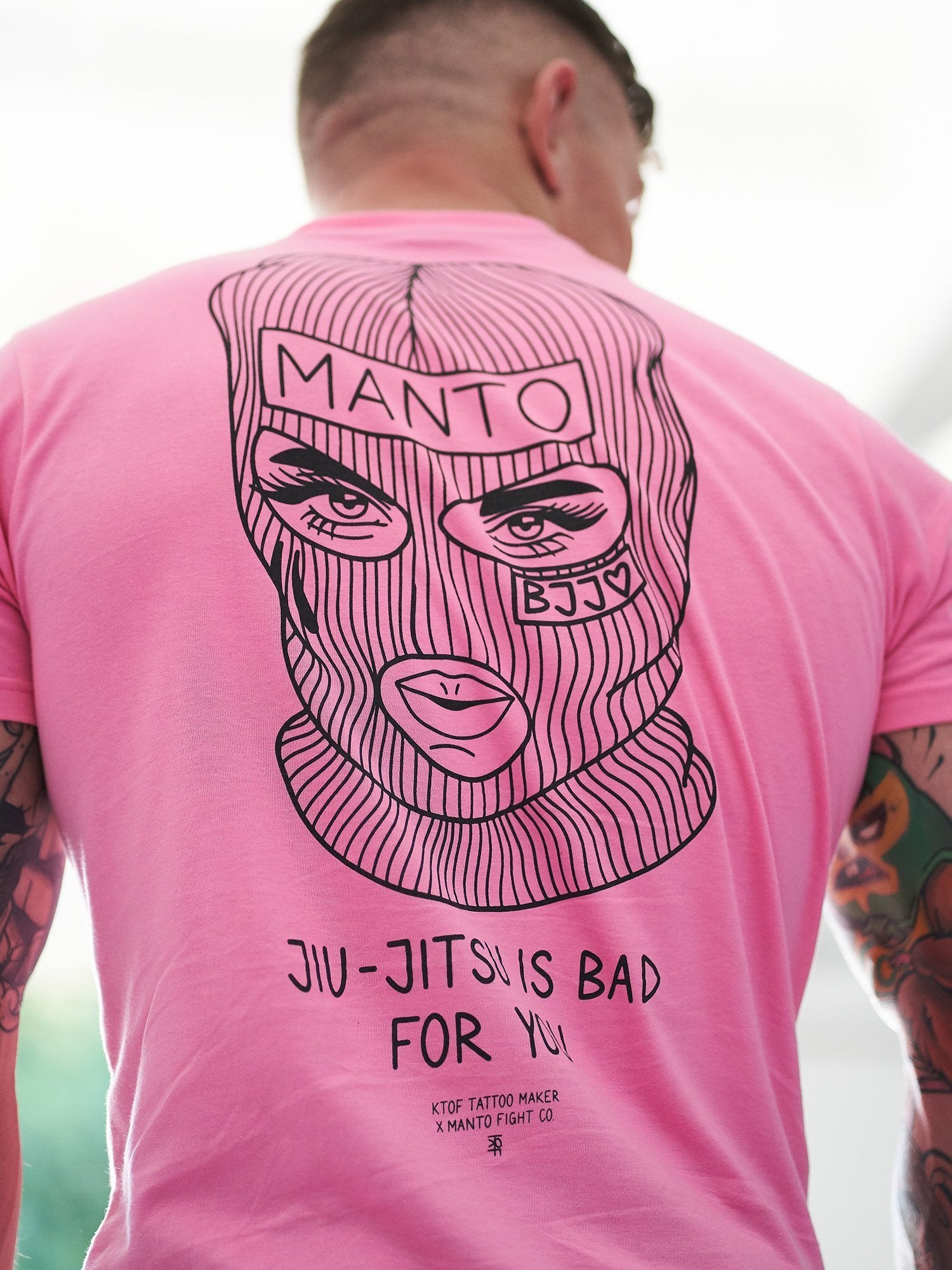 MANTO x KTOF Balaclava póló - Rózsaszín