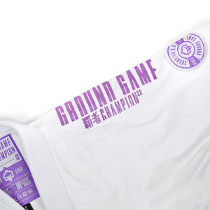 Ground Game BJJ GI Kimono Femei Brazilian Jiu Jitsu GROUND GAME Champion 3.0  Lavender - Alb